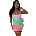 2020 Women summer hot selling high quality candy color spaghetti strap mini backless fashion sexy casual elegant slip dresses